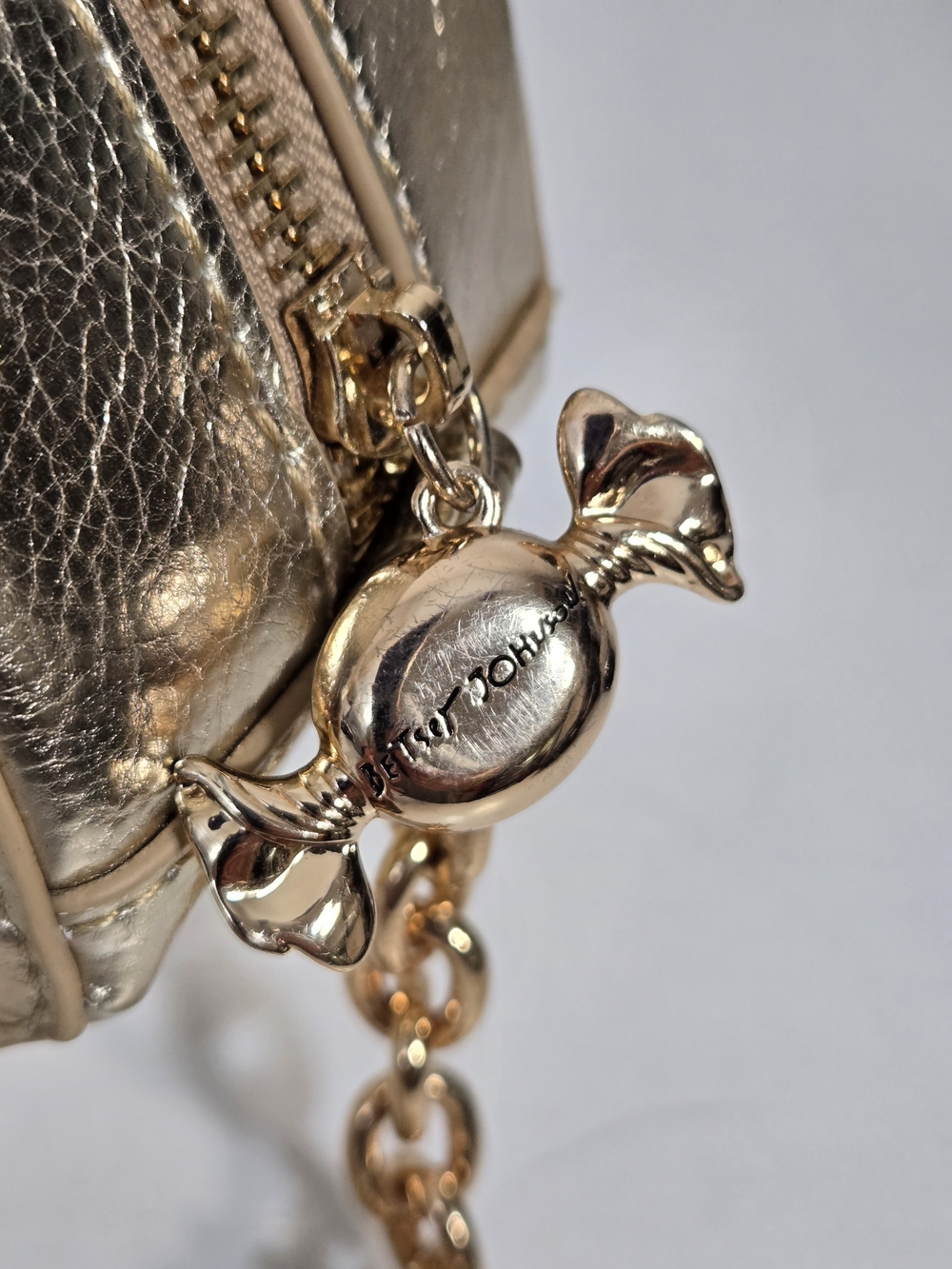 🔥FINAL💲⬇️💛🧿💛 Betsey Johnson Women's Eyes Have It Gold Crossbody, OS ~ VGUC - Picture 14 of 16